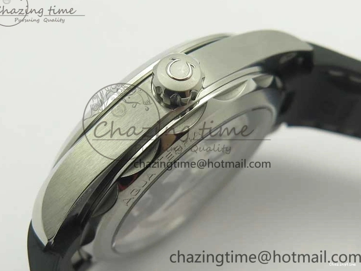 0308 Aqua Terra 150M Master Chronometers VSF 1:1 Best Edition Black Dial SS Hand on Black Rubber Strap A8900 Super Clone Unisex 8005